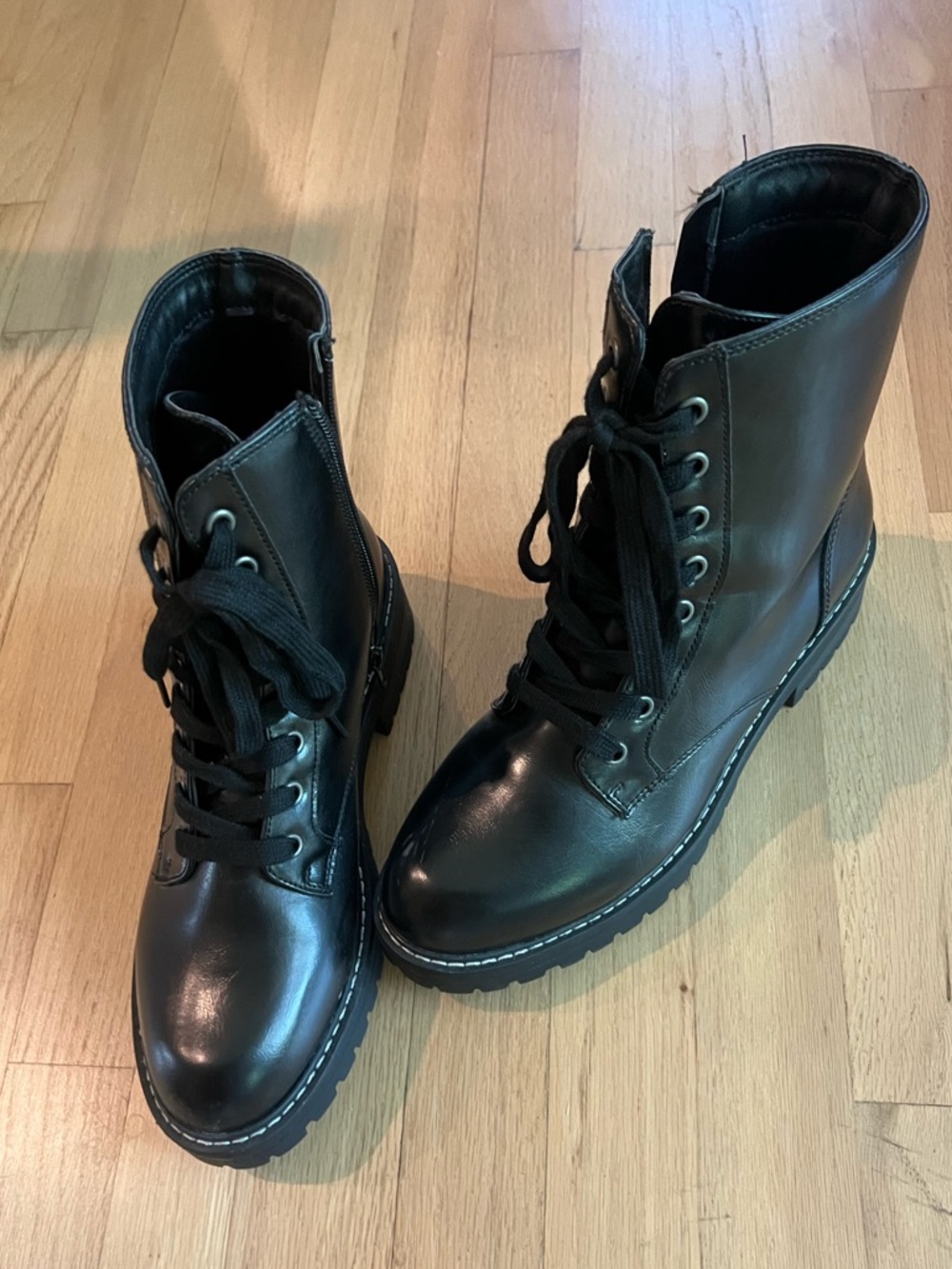 Sugar Brand Black Combat Boots – Size 9.5. NWOT